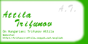 attila trifunov business card